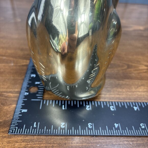 Vintage Brass Cat Figurine MCM Style Feline Sculpture Home Decor for Cat Lover - Picture 16 of 16